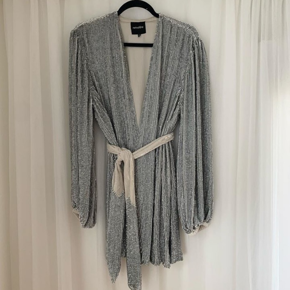 Retrofete sequin Gabriella robe dress
